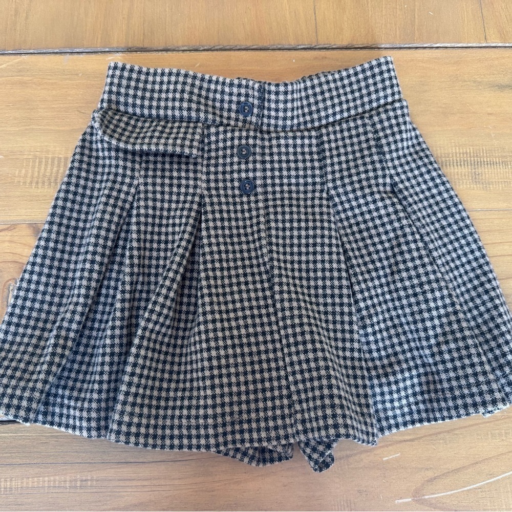 Zara Girls Plaid Skort Size 7 Brown